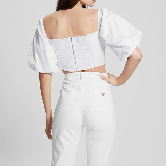 #115 - Brand New Off Shoulder Cropped Junior Shirt by Guess! - Picture 5 of 13